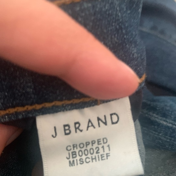 J Brand Distressed Cropped Skinny Denim Jeans - Picture 7 of 9